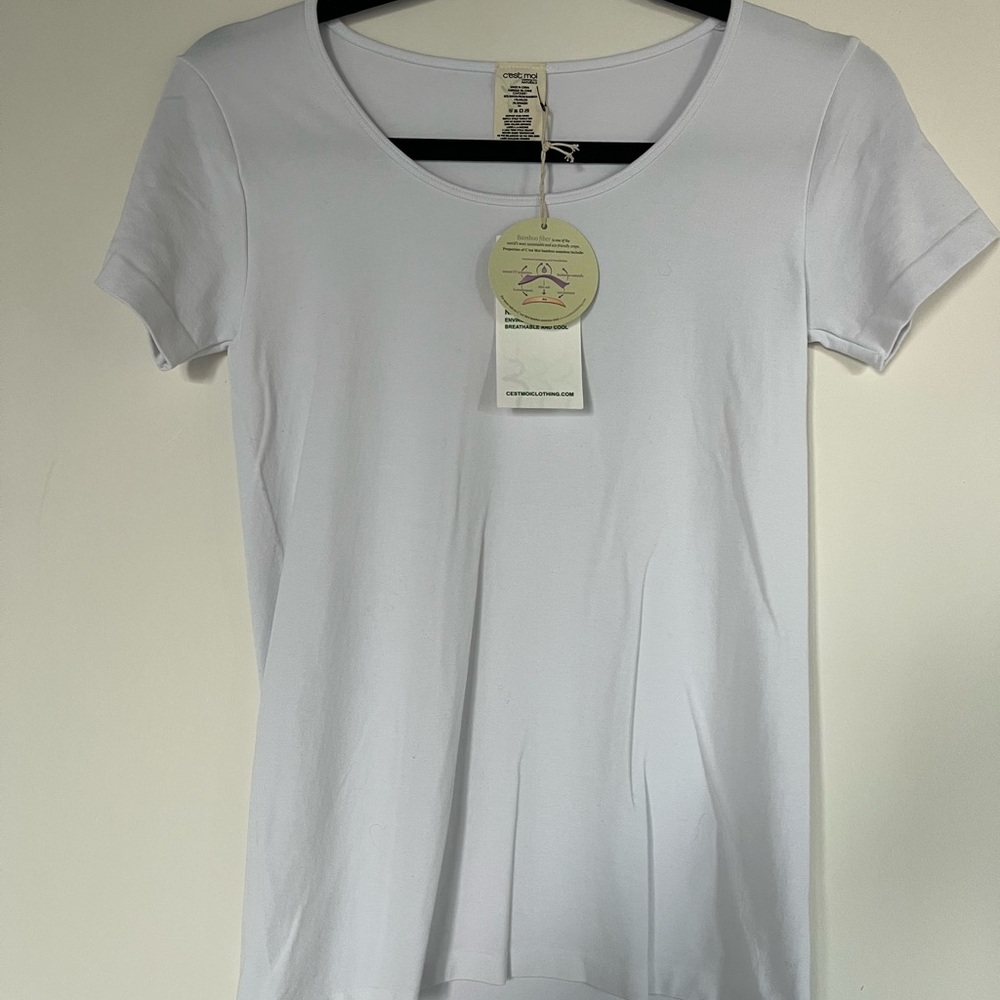 White Women's Top Bamboo size Small